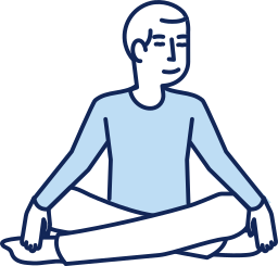 Personne pratiquant le yoga.