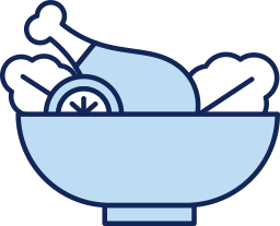 Assiette creuse contenant des aliments variés.